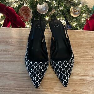 Target Black Heels with Pearl Accents